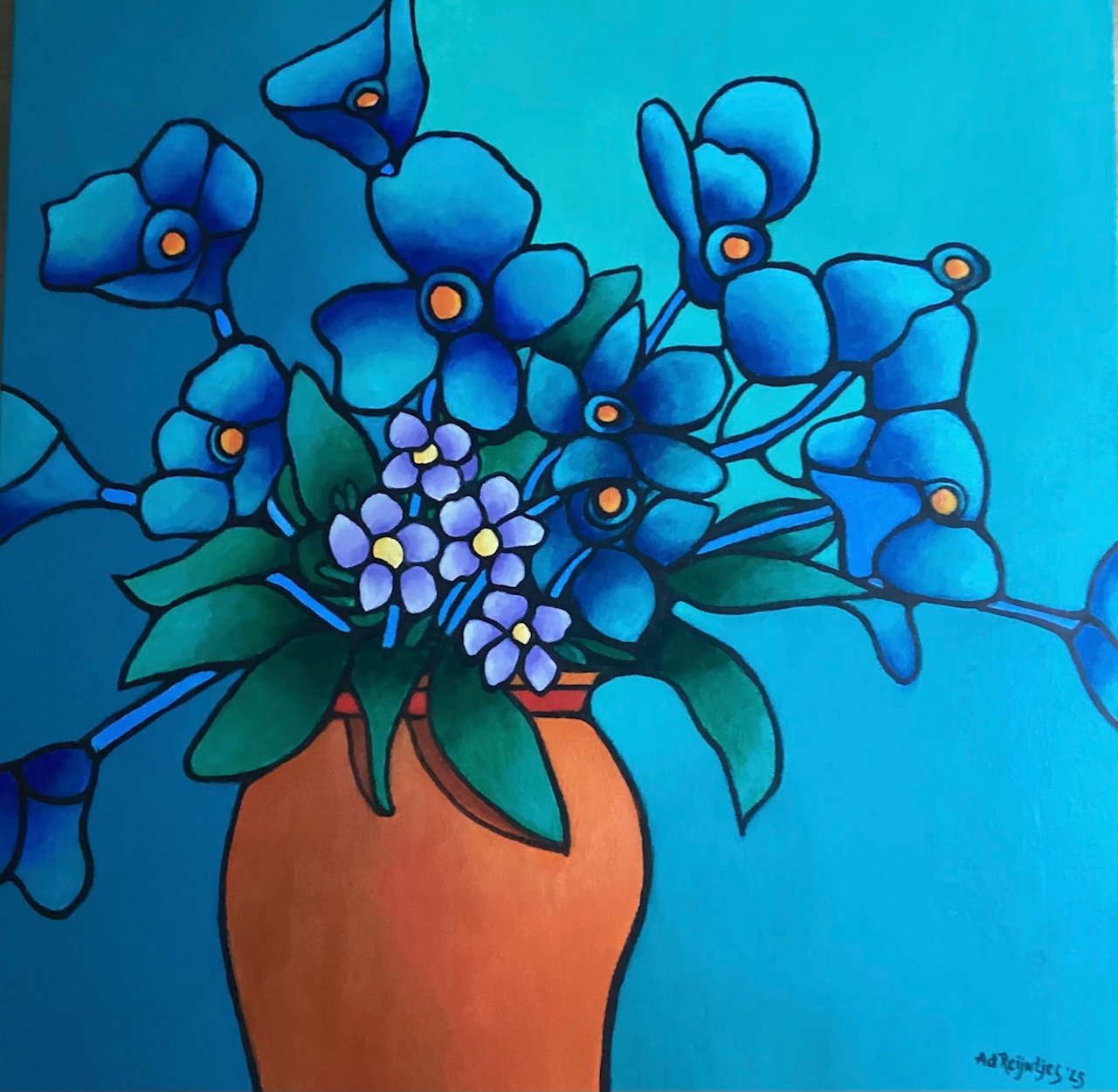 Blauwe bloemen — Ad Reijntjes
