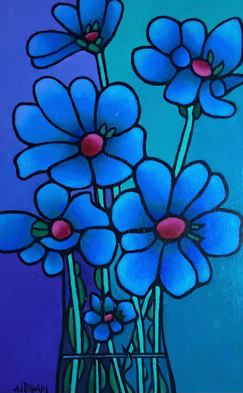 Blauwe bloemen II — Ad Reijntjes